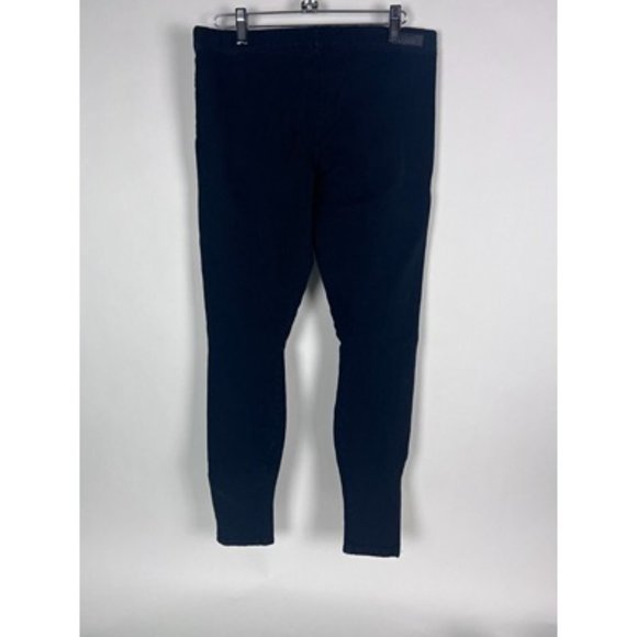 Joe's Jeans Black Elastic Waist Pull On Flat Front Ankle Zip Legging Size L - Picture 3 of 8